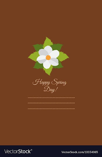 With flower and vector image