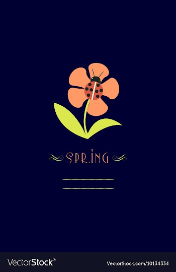 With flower and vector image