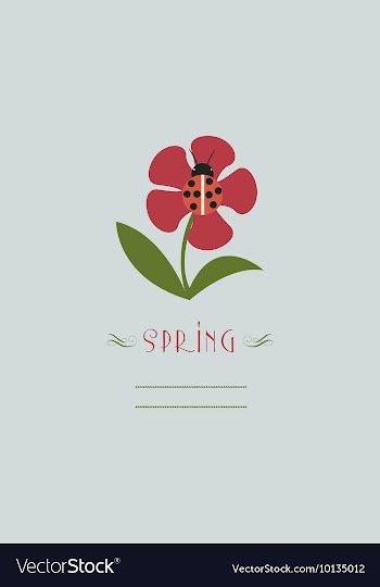With flower and vector image