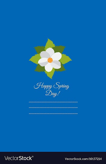 With flower and vector image