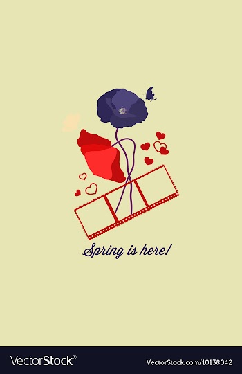 With flower and vector image