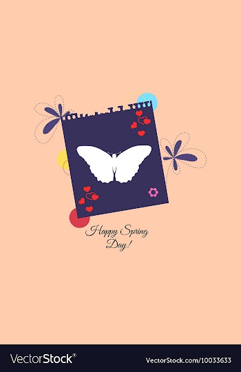 With flower butterfly and vector image
