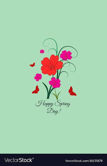 With flower butterfly and vector image