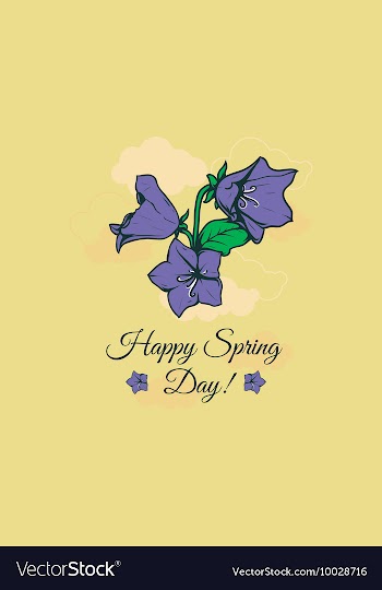 With flower clouds and vector image