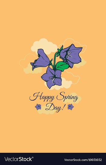With flower clouds and vector image