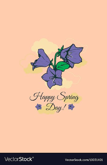 With flower clouds and vector image