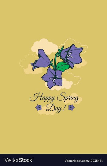 With flower clouds and vector image