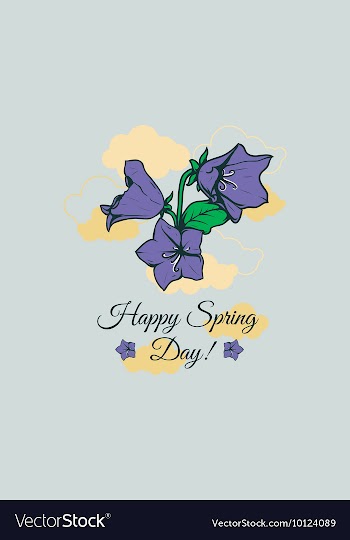 With flower clouds and vector image