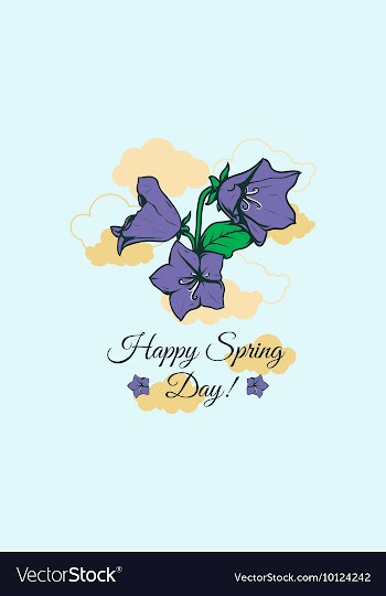 With flower clouds and vector image