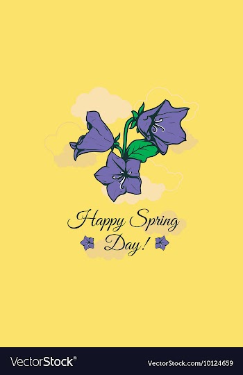 With flower clouds and vector image