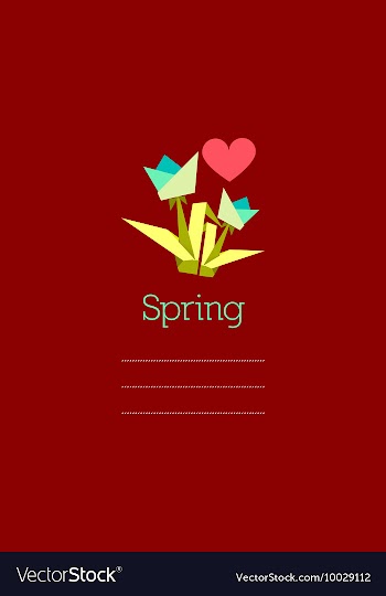 With flowers and vector image