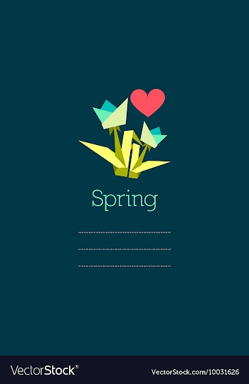 With flowers and vector image