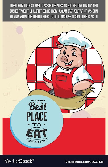 With food and people vector image