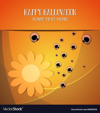 With halloween and doodle skull vector image