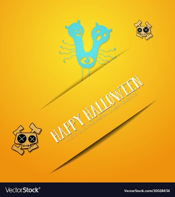 With halloween and doodle skull vector image