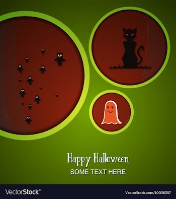 With halloween and ghost vector image