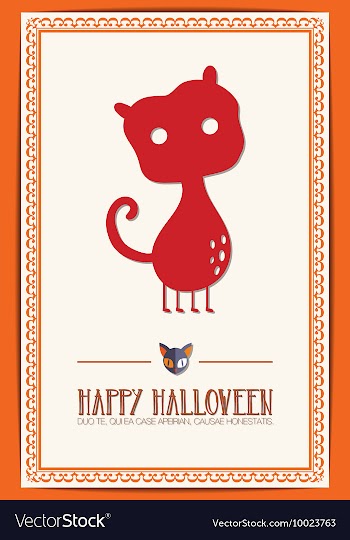 With halloween and halloween decoration vector image