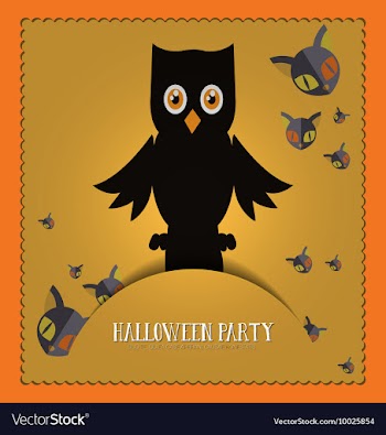 With halloween and halloween decoration vector image