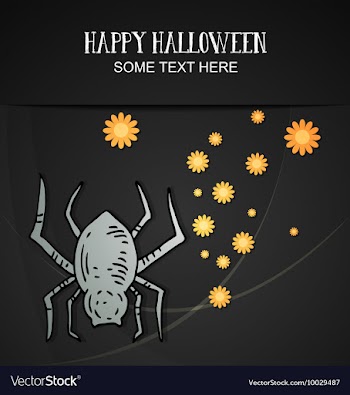 With halloween and halloween decoration vector image