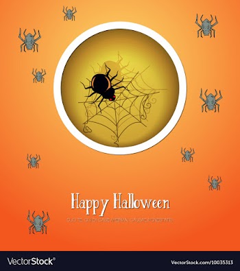 With halloween and halloween decoration vector image