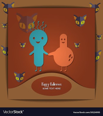 With halloween and halloween decoration vector image