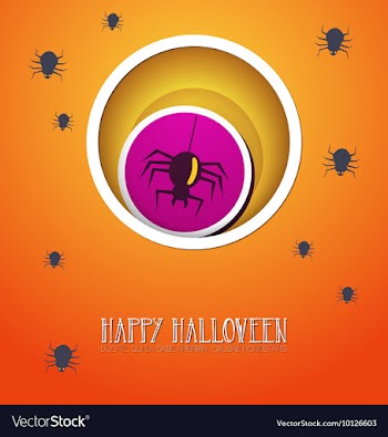 With halloween and halloween decoration vector image