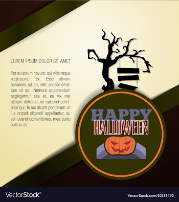 With halloween and halloween monster vector image