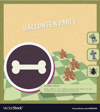 With halloween and halloween symbol vector image