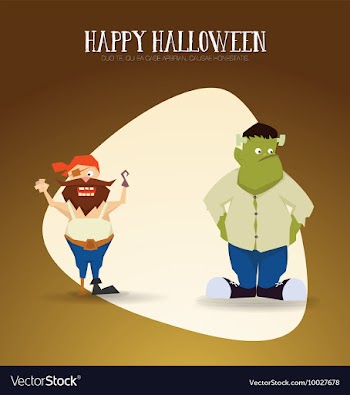 With halloween and monster vector image