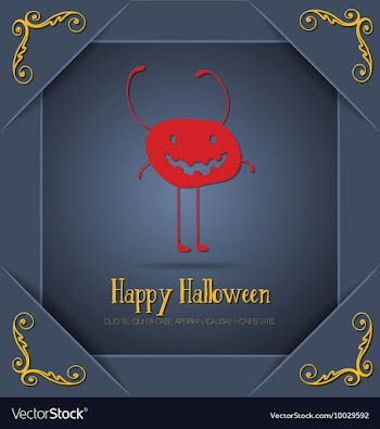 With halloween and monster vector image