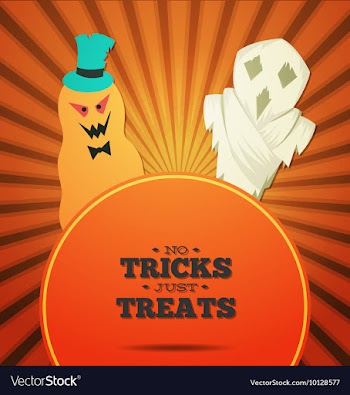With halloween and monster vector image