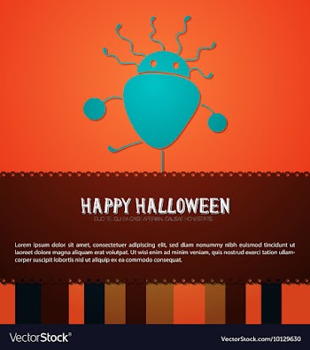 With halloween and monster vector image
