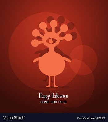With halloween and monster vector image