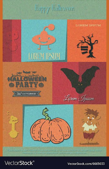 With halloween and monster vector image