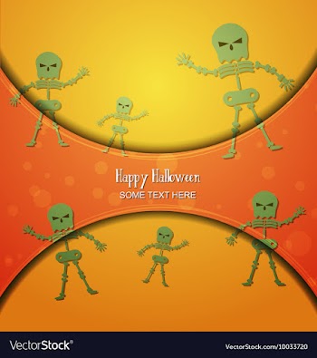 With halloween and skelet vector image