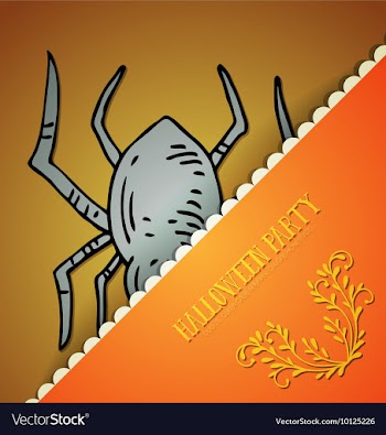 With halloween and spider vector image