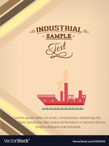 With industrial element vector image