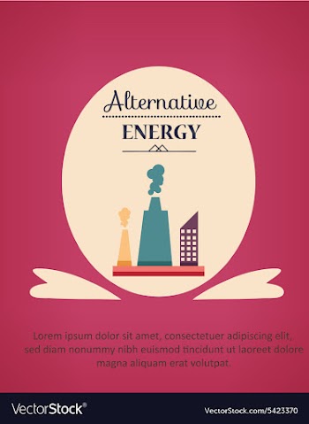 With industrial element vector image