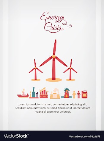 With industrial element vector image