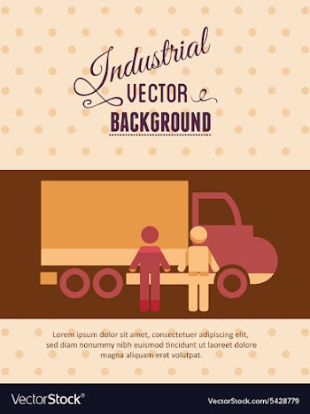 With industrial element vector image