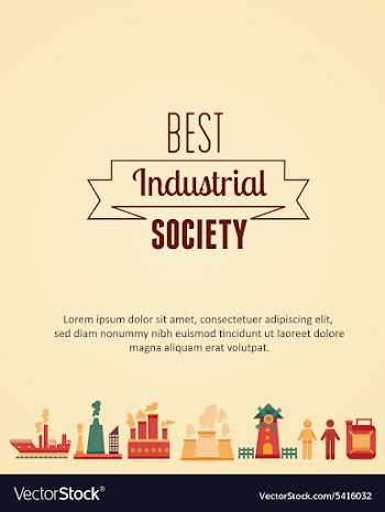 With industrial elements vector image