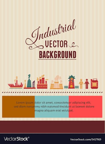 With industrial elements vector image