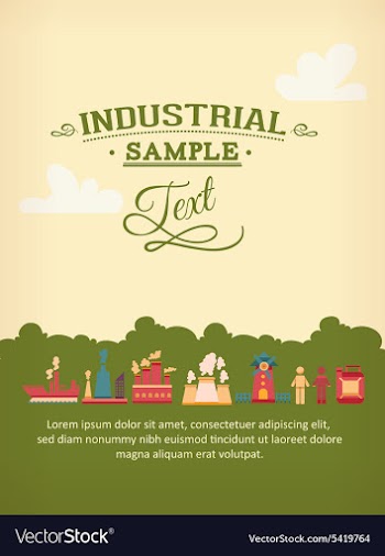 With industrial elements vector image
