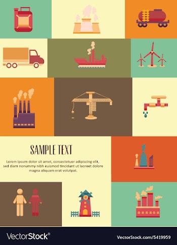 With industrial elements vector image