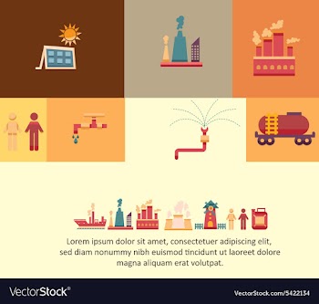 With industrial elements vector image