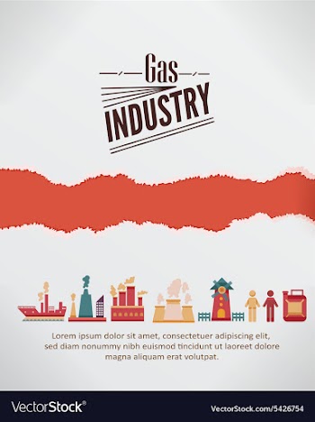 With industrial elements with torn paper vector image