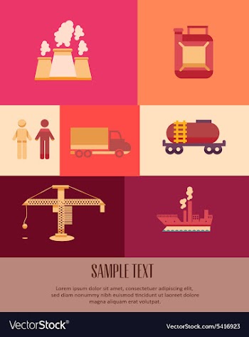 With industrial icons vector image