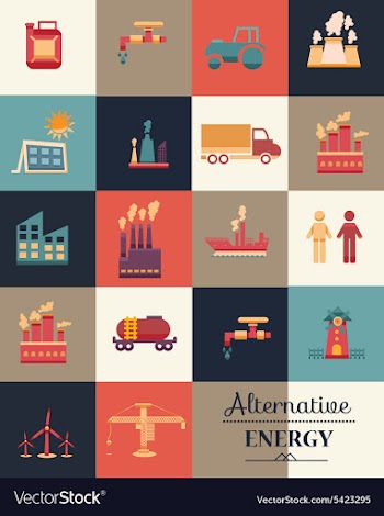 With industrial icons vector image