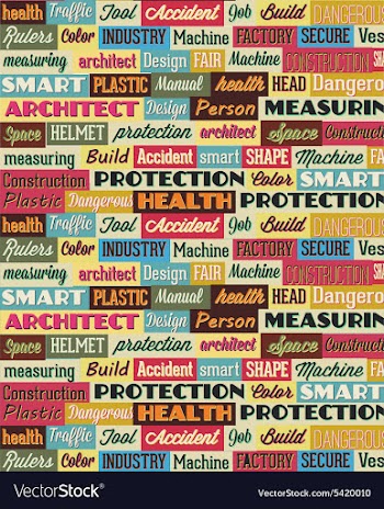 With industrial typography elements vector image
