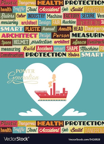 With industrial typography elements vector image